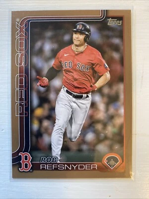 2025 Topps Series 1 Rob Refsnyder Gold Border Variation /2025 #112 Red Sox MLB - Image 1 of 2