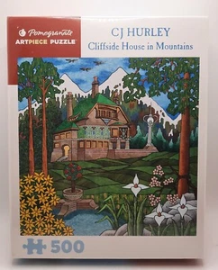 *New* CJ Hurley 500 Pc Pomegranate Artpiece Puzzle Cliffside House in Mountains  - Picture 1 of 4