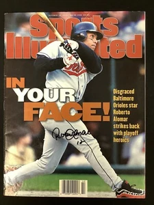 Roberto Alomar Signed Sports Illustrated 10/14/96 No Label Baseball Auto HOF JSA - Picture 1 of 5