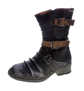 TMA Damen Winter Stiefeletten gefüttert echt Leder Boots TMA 5099 Schuhe Stiefel - Bild 1 von 7