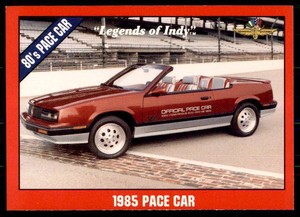 1992 COLLEGIATE COLLECTION LEGENDS OF INDY 1985 PACE CAR #52