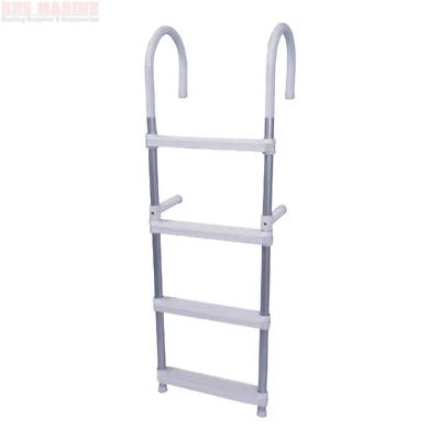 4 Step Boat Boarding Ladder Folding Marine Portable Anti Slip Aluminium - image 1 of 2