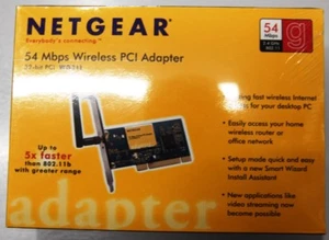 New Netgear 54 mbps Wireless 32 Bit PCI Adapter WG 311 New in Sealed Box - Picture 1 of 5