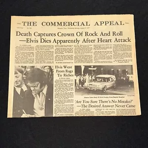 Elvis Presley Death Giornale The Commercial Appeal Memphis 239 - Foto 1 di 8