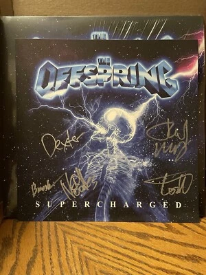 The Offspring SIGNED LP Supercharged LIMITED EDITION Iceberg Vinyl (Ships ASAP) - Image 1 of 4