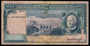 Angola 1000 Escudos 1970 P. 98 in F - Picture 1 of 2