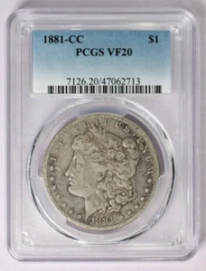 1881-CC PCGS VF20 $1 dollaro d'argento Morgan - Foto 1 di 3