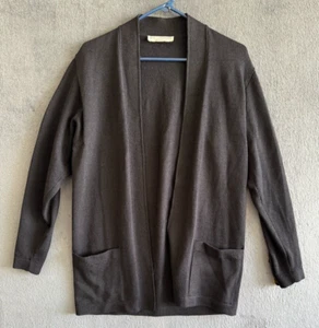 Cárdigan suéter pequeño de frente abierto negro para mujer St John diseñador informal negocios - Imagen 1 de 15