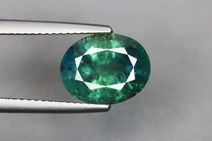 Natural Sapphire 4.25cts, Teal colour,  AIG certificate - Picture 1 of 4