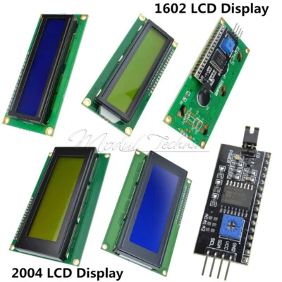 MARKENLOS 1602 2004 Blue Yellow IIC/I2C/TWI/SP​​I Interface Character LCD Module Display