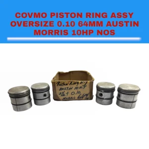 Conjunto de anillo de pistón COVMO de gran tamaño 0,10 64 mm Austin Morris 10 HP NOS  - Imagen 1 de 9