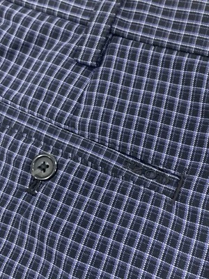 "Pantalones cortos de golf IZOD Golf para hombre azul marino a rayas talla 38 algodón 9,5"" entrepierna" Foto 1 de 4