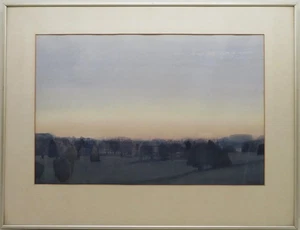 Vernon Gibberd (1931-2009) Scottish impressionist watercolour SUNSET LANDSCAPE - Picture 1 of 5