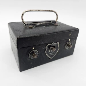 Vintage 1930's "Star Savings Safe" Tinplate Novelty Combination Moneybox - Picture 1 of 7
