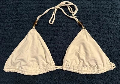 Women’s Vix Paula Hermanny Ivory M/L? Jeweled Bikini Top Mint Condition - Image 1 of 4