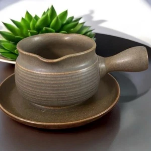 Denby - Langley - Sherwood - Gravy Boat and Stand/Plate - Rustic Farmhouse - Picture 1 of 6