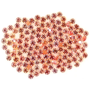 Round Diamond Cut Natural Padparadscha Sapphire 139pcs 3.09ct 1.6mm Gemstone - Picture 1 of 14