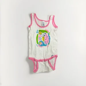 Vintage 90er Onesie Gerber Body 100% Baumwolle Grafik Ozean Strand helle Farbe - Bild 1 von 6