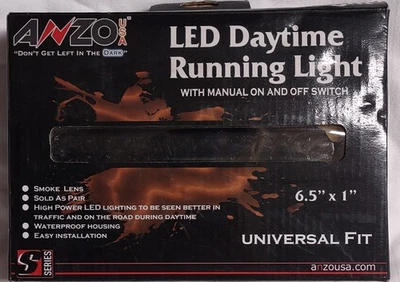 New ANZO LED Daytime Running Lights w/Manual On/Off Switch. 6.5” X 1”  - Image 1 of 4