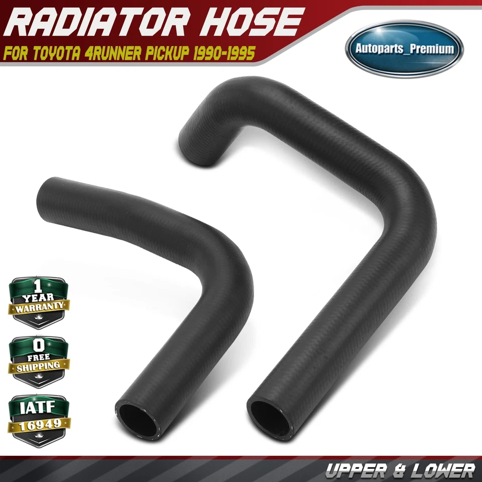 Manguera de radiador de motor superior e inferior 2 piezas para camioneta Toyota 4Runner 1990-1995 3,0 L Foto 1 de 4