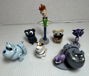 Disney Junior Puppy Dog Pals Deluxe PVC Figures Topper Bob Bingo Rolly Lot of 7 - Picture 1 of 5
