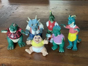 Vintage Jim Henson Disney Dinosaurs Action Figures Complete Set 1991 - Picture 1 of 9