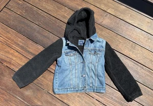 Gap Kids Denim with Black Sherpa Jacket - Picture 1 of 3