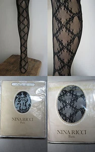 COLLANT CREATION VINTAGE FANTAISIE NINA RICCI T1 Fabriqué en France - Imagen 1 de 1