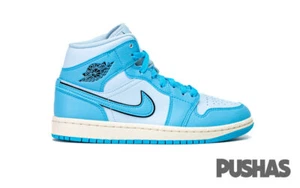 Air Jordan 1 Mid 'University Ice Blue' Women's (2022) EP - Picture 1 of 4