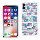 Reiko iPhone X/iPhone XS Triangle Pattern TPU Case with Rotating Ring Stand Hold