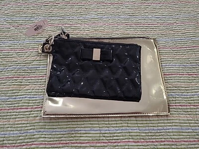 BOLSO CLUTCH COSMÉTICO VICTORIAS SECRET DUO TRIO NEGRO Y DORADO BRILLANTE 2 Foto 1 de 4