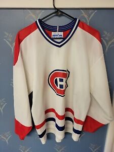 Vintage Gerry Cosby Mens Large Montreal Canadiens Screen Print Jersey