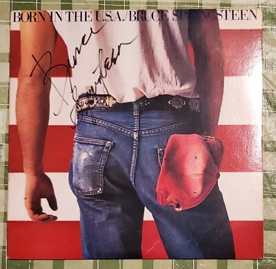 SIGNED BRUCE SPRINGSTEEN Born In The USA COLUMBIA LP NM/VG++ PROMO w/insert - Image 1 of 4