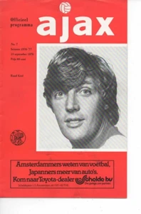 Ajax v Manchester United 1976/77 UEFA Cup 1st Round 1st Leg - Picture 1 of 1