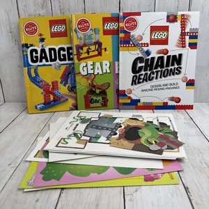 Lego Gear Bots, Chain Reactions And Gadgets BOOKS + 22 Cardboard Accessory Pages - Picture 1 of 8
