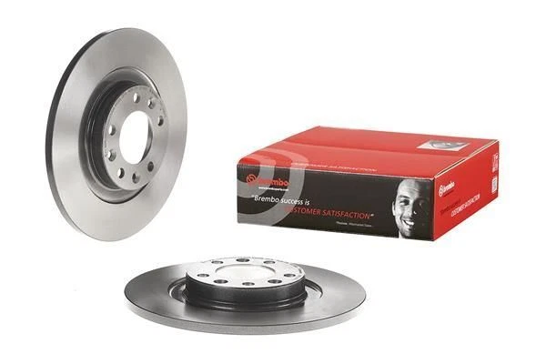 Rear Brake Discs Solid Coated + Pads Service Kit Fits Peugeot 308 308 SW BREMBO - Image 1 of 4