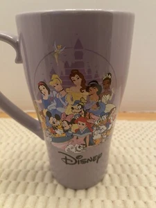Disney Store Princesses Tall Coffee Mug, Double Sided, Nice Lavender Color - Picture 1 of 3