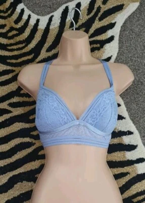 New ASOS Lilac LACE BRALETTE BRALET Size 14 (DD CUP) Crossover Back Pull On NWOT - Image 1 of 4