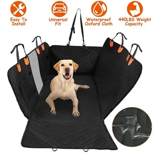 Car Dog Cover Back Seat  Car Hammock for Dogs Waterproof Hard Bottom Mat - Picture 1 of 20