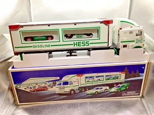 NIB Vintage 1997 AMERADA HESS Corporation Toy Truck and Racers New - Picture 1 of 2