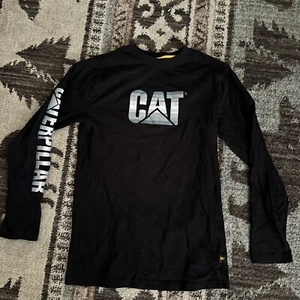 CAT caterpiller Big Boys Crew Neck Long Sleeve T-Shirt Large- Black - Picture 1 of 11