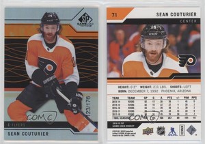 2018-19 Upper Deck SP Game Used Orange Rainbow /176 Sean Couturier #71