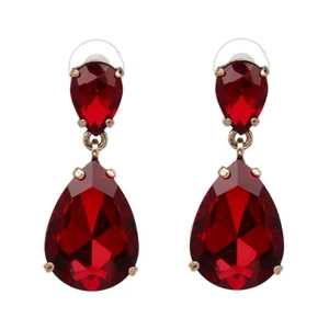 PENDIENTES CLÁSICO EXQUISITO ROJO DE CRISTAL PARA TODAS LAS ESTACIONES FESTIVAS - Imagen 1 de 2