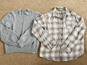 Abercrombie Plaid Shirt And Sweater 13/14 - Picture 1 of 5