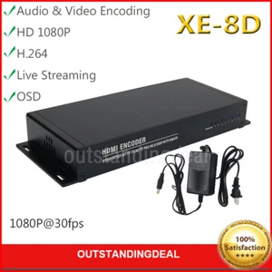 XE-8D 8-Way HDMI Video Encoder H.264 Encoder 1080P@30fps For IPTV Live Streaming - Afbeelding 1 van 8