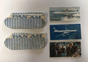 1960's Pan American Airways Postcards (10) and Pan Am Booties Slippers - Picture 1 of 7