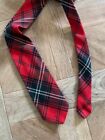 Vintage Mens Lochcarron Wool Tie in Scottish Seton Tartan made in Scotland