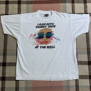 Authentic Vintage 1987 Tammy Faye Makeup Single Stitch Shirt XL Made In USA!!! - Picture 1 of 10