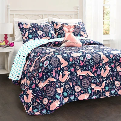 Lush Decor Pixie Fox 4-piece Quilt Set - Image 1 of 4