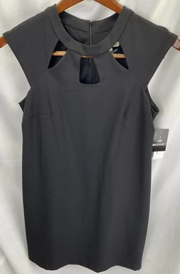 Sandra Darren Mujer’s 8 Nuevo con Etiquetas Negro Vestido Vaina Sin Mangas Completamente Forrado Elástico Foto 1 de 4